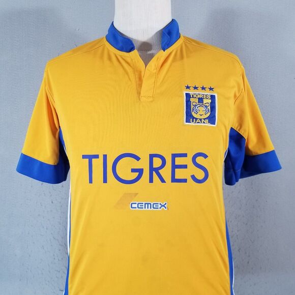 Gool Tigres UANL Mexico soccer jersey men's small yellow Dri-Fit flawed - Picture 2 of 13